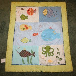 Ocean Sea Whale Fish Baby Blanket Octopus Soho Des